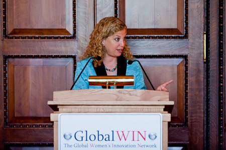 Democratic National Committee Chair Rep Debbie Wasserman Schultz speaks at a GlobalWIN luncheon event at the Library of Congress.