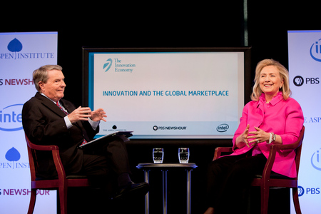 Jim Lehrer interviews Secretary of State Hillary Rodham Clinton