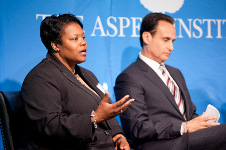 Kaya Henderson,  Chancellor of DC Public Schools interviewed by Jose Diaz-Balart-Telemundo at the 2012  Symposium on State of America | The Aspen Institute 